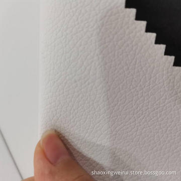 Pure White Lychee Lines PVC-Leder